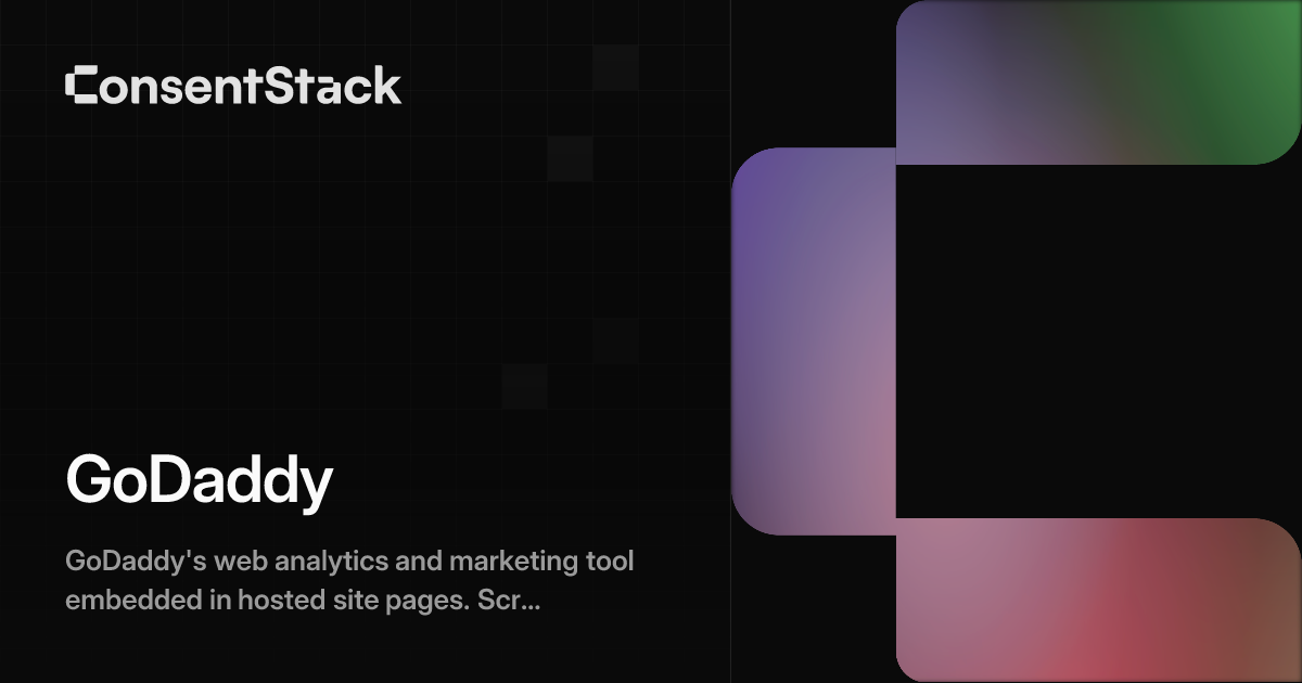 GoDaddy - Website Analytics Consent & Privacy Info | ConsentStack